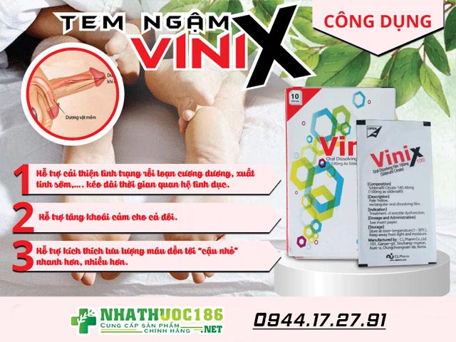 Tem Vinix công dụng