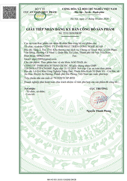 Ago-dad--giấy-phép