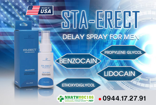 Thành phần trong Sta-Erect Delay Spray For Men Spray