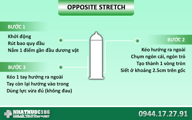 Bài tập tăng kích thước dương vật - Opposite Stretch