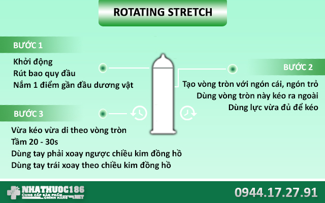 Bài tập tăng kích thước dương vật - Rotating Stretch