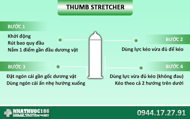 bài tập tăng kích thước dương vật Thumb Stretcher