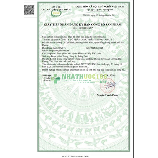 Hướng Dẫn Sử Dụng An Khớp TW3 Đúng Cách & An Toàn