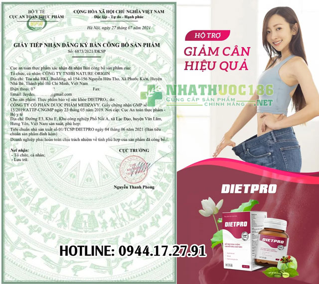 Viên Uống Giảm Cân Diet Pro Có Thực Sự An Toàn