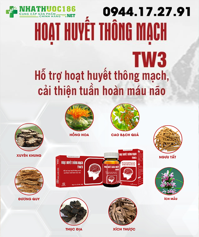 Hoạt Huyết Thông Mạch TW3: Thành phần tự nhiên, an toàn cho sức khỏe