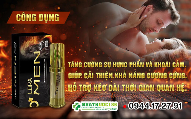 Tác dụng chính của chai xịt Lora Men Plus