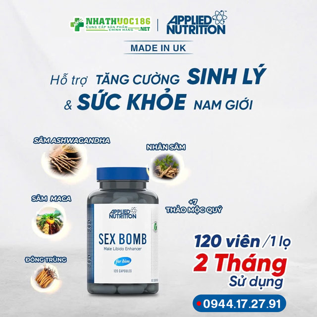 Thành phần có trong viên uống Sex Bomb For Him