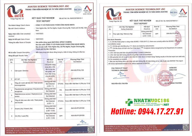 giấy chứng nhận xịt chống xuất tinh sớm ciumen plus