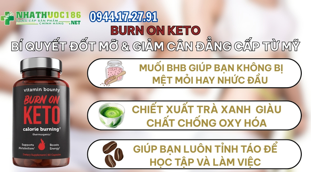 Thành phần của Burn On Keto