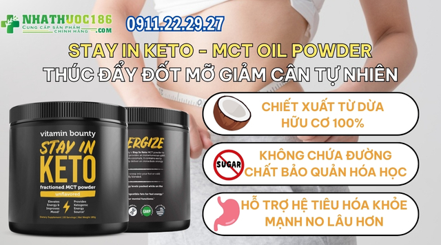 Thành phần giúp giảm cân trong Stay In Keto - MCT Oil Powder