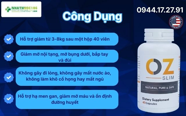 Công dụng vượt trội cho người có cơ địa khó giảm của OZ Slim