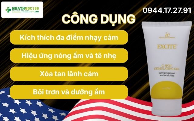 Công dụng vượt trội của Excite C-Spot Stimulating Gel