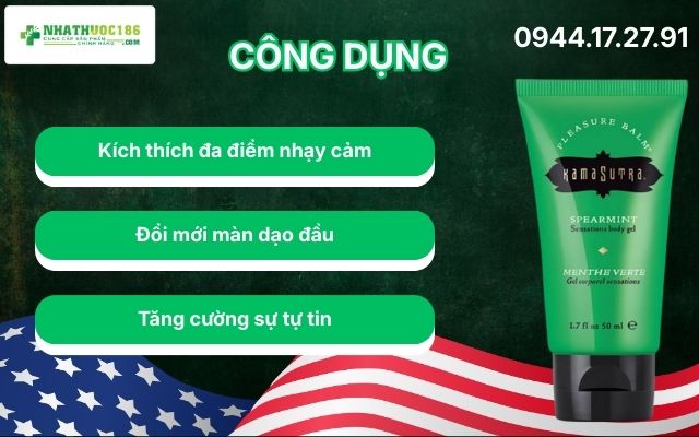 Công dụng vượt trội của Kama Sutra Pleasure Balm Spearmint