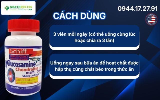 Hướng dẫn sử dụng Glucosamin Schiff đạt hiệu quả tối đa
