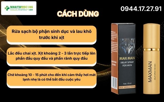Hướng dẫn sử dụng Maxman Delay Spray để đạt hiệu quả tối ưu