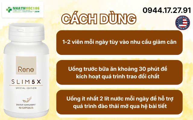 Hướng dẫn sử dụng Rene Slim 5X đạt hiệu quả cao nhất