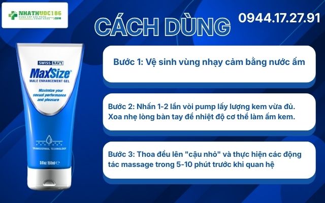 Hướng dẫn sử dụng Swiss Navy MAX Size Cream tối ưu cho nam giới