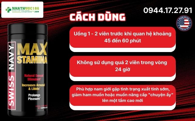 Hướng dẫn sử dụng Swiss Navy MAX Stamina để đạt hiệu quả tối ưu nhất