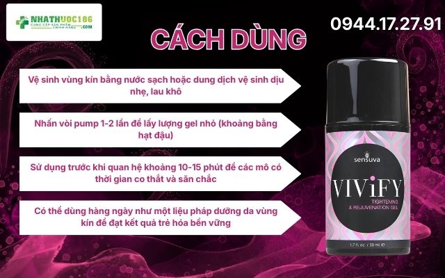 Hướng dẫn sử dụng đạt hiệu quả "Hồi xuân" từ Vivify Tightening Gel