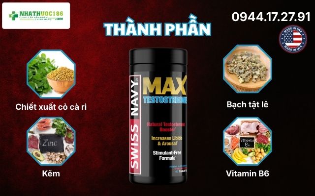 Khám phá công thức đột phá của Swiss Navy Max Testosterone