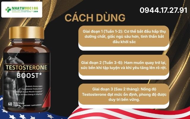 Lộ trình sử dụng và Bí quyết tối ưu hóa nồng độ Testosterone Boost