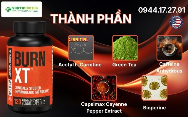 Phân tích 5 Hoạt chất vàng tạo nên sức mạnh của Burn XT
