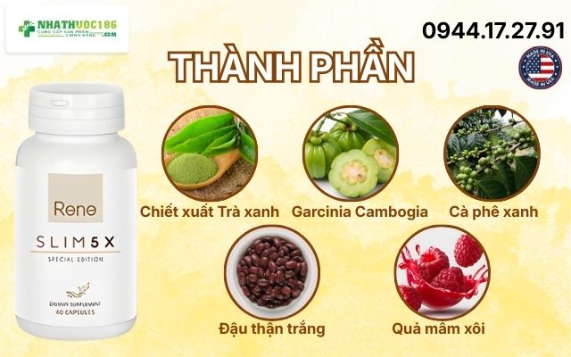 Phân tích bảng thành phần của Rene Slim 5X