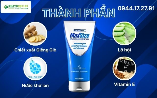 Phân tích bảng thành phần của Swiss Navy MAX Size Cream