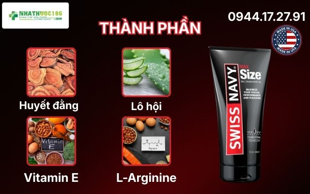 Phân tích thành phần của Swiss Navy Max Size Male Enhancement