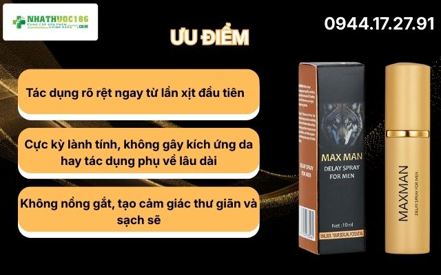 Review Maxman Delay Spray For Men có tốt không