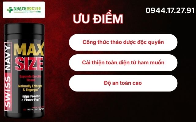 Ưu và Nhược điểm của Viên uống Swiss Navy Max Size